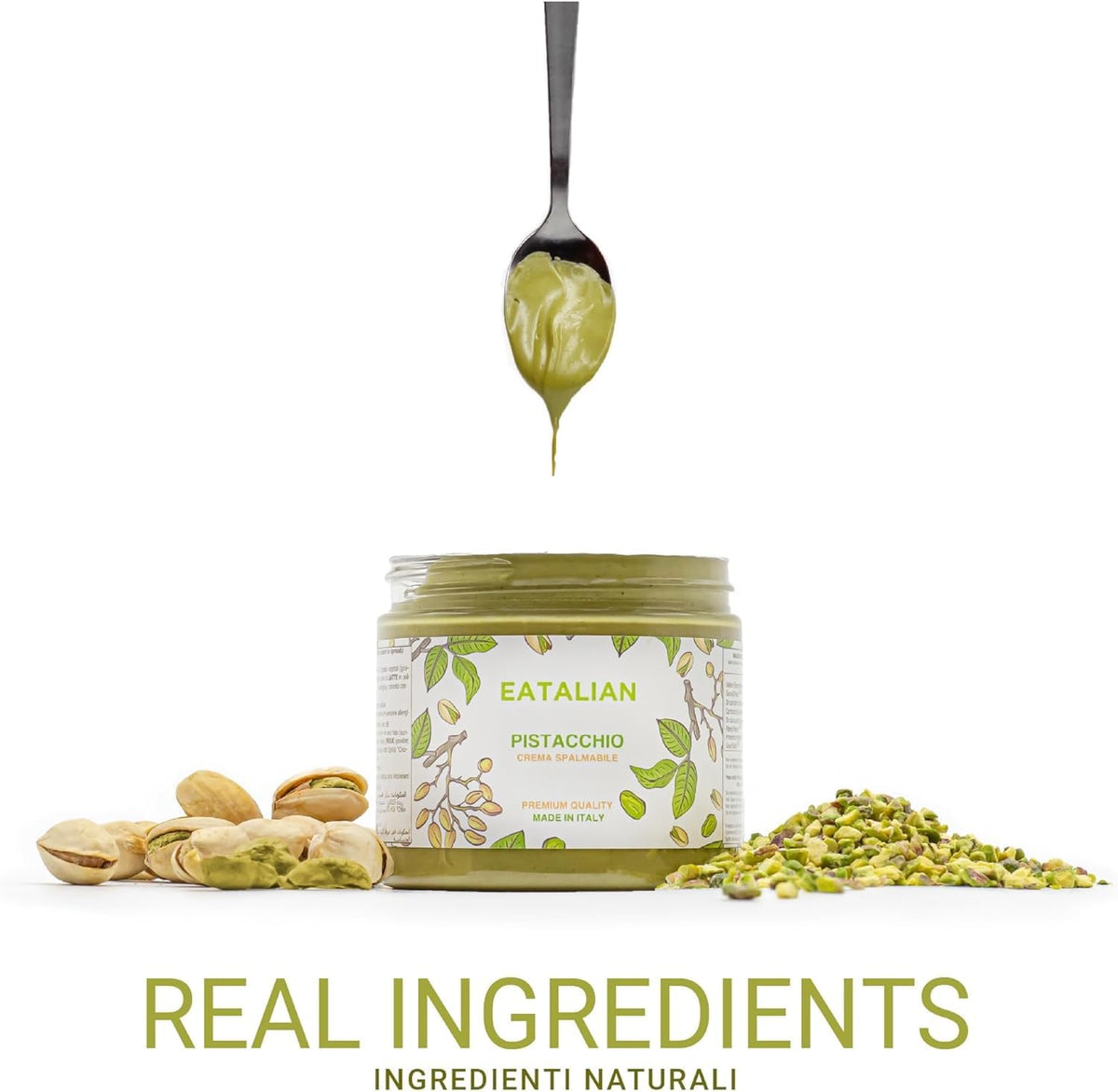 Pistachio paste dessert topping to elevate pastries and custards.