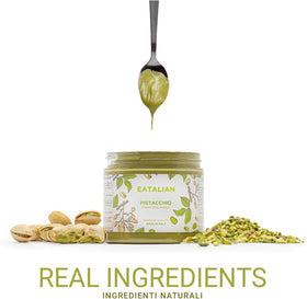 Pistachio paste dessert topping to elevate pastries and custards.