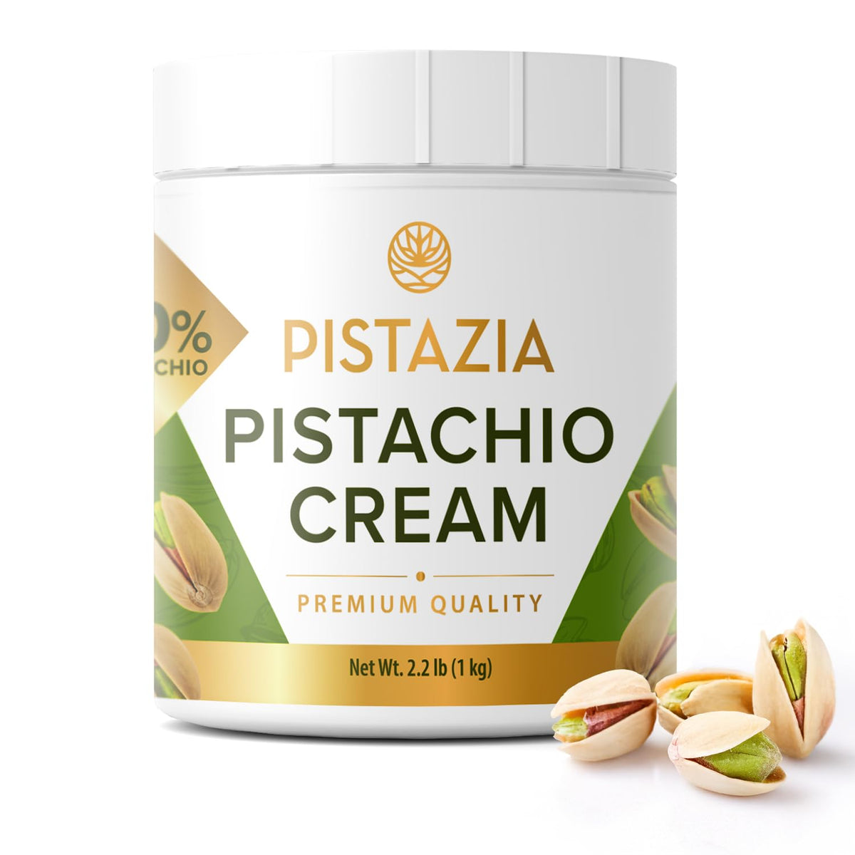 Pistazia Pistachio Cream jar shows silky texture for toast and pastries