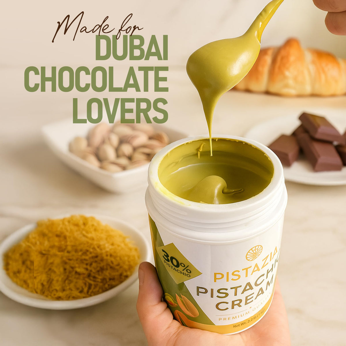 Pistazia Pistachio Cream on toast enhances breakfast with rich flavor