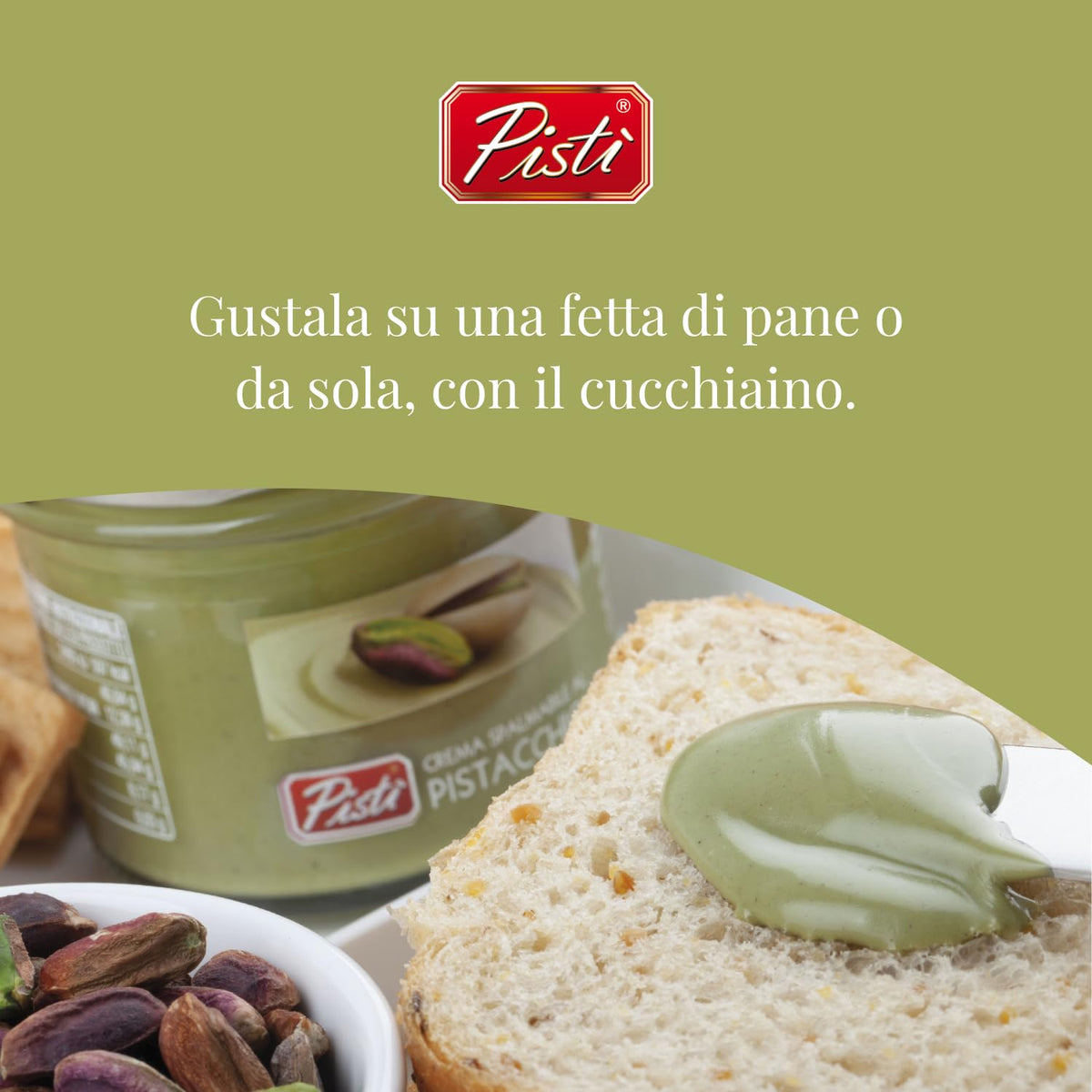 Pistì pistachio spread with crackers, premium snack option
