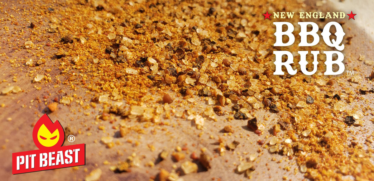 Pit Beast New England BBQ Rub label showcases premium ingredients for keto cooking
