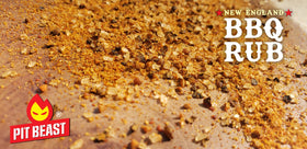Pit Beast New England BBQ Rub label showcases premium ingredients for keto cooking