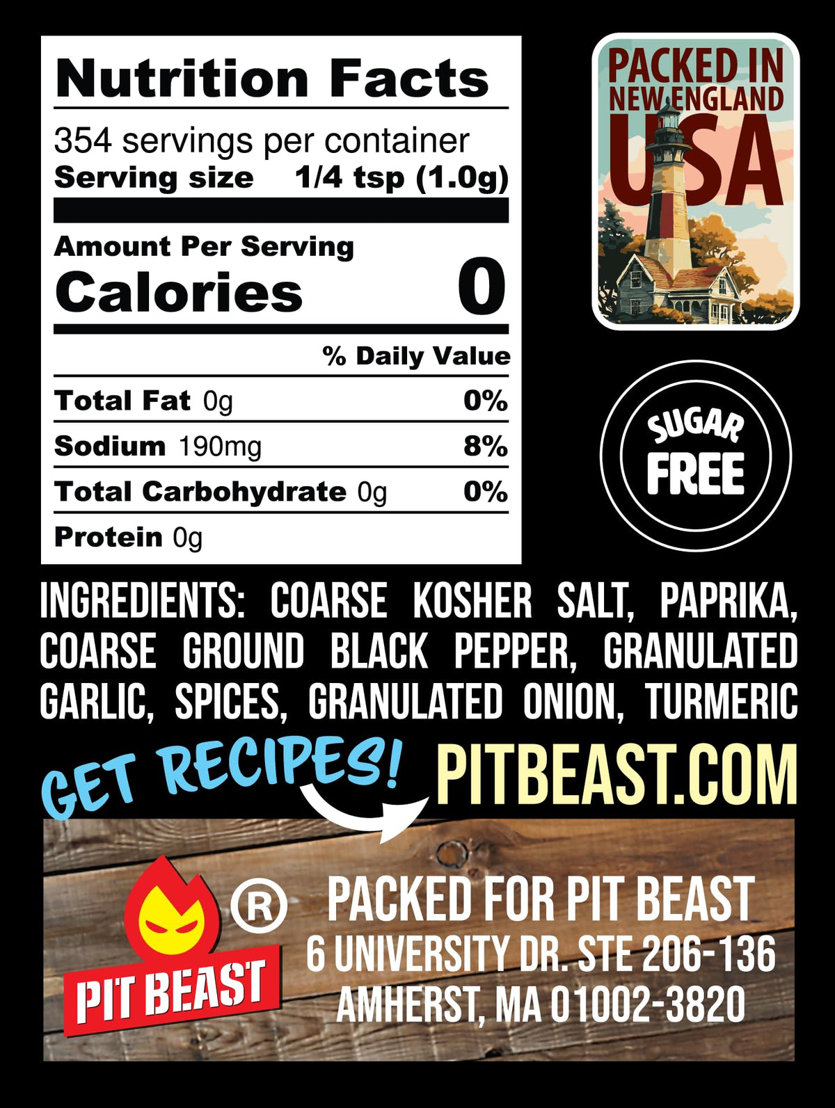 Pit Beast New England BBQ Rub packaging box ready for gifting or restocking