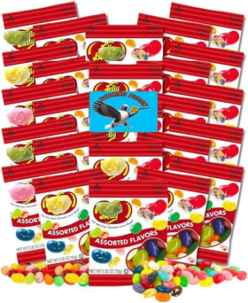 Pitching Pigeon mini jelly bean pouches packaging; ideal for Easter baskets and easy sharing.
