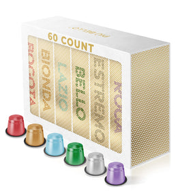 Piu Bello espresso pods compatible with Nespresso Original machines for quick cafe-quality coffee.