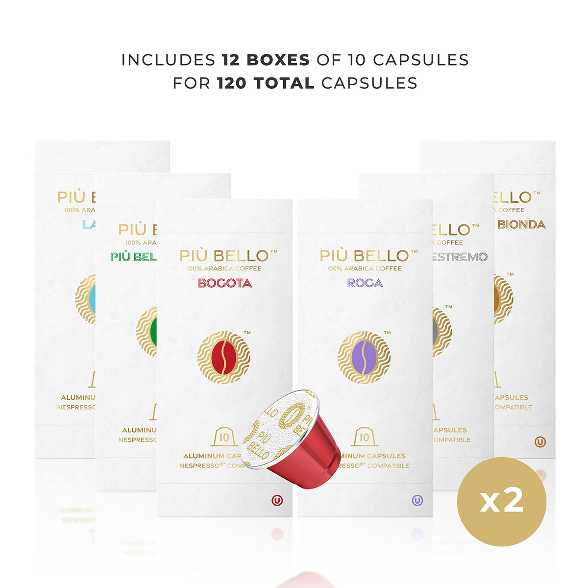 PIU BELLO Bogota flavor pod delivering smooth Colombian aroma