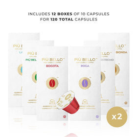 PIU BELLO Bogota flavor pod delivering smooth Colombian aroma