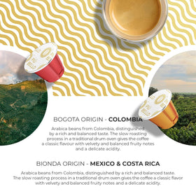 PIU BELLO Lazio flavor pod for a rich cup and refined finish