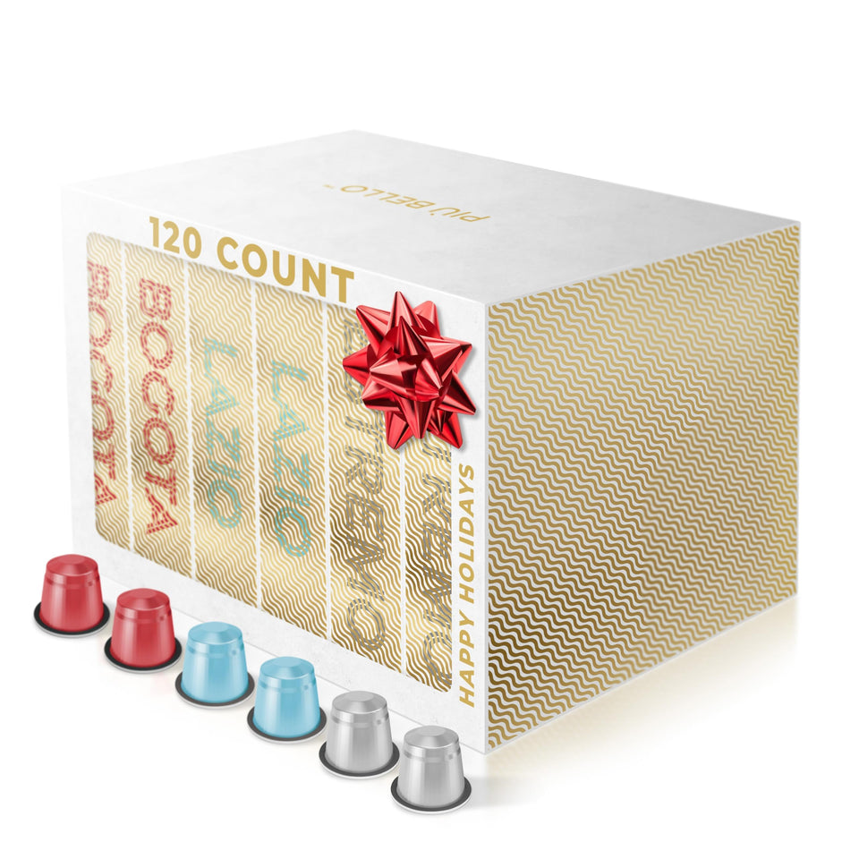 PIU BELLO espresso pods compatible with Nespresso Original machines for quick, café-quality brews.