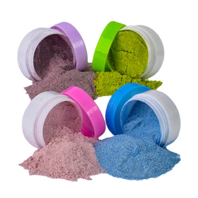 Pixie Dust blue pastel powder colors drinks with a cool tint.