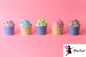 Pixie Dust decorated cakes show vibrant pastel tones.