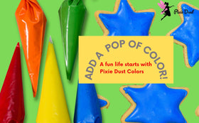 Pixie Dust drink coloring in a glass for natural hues.