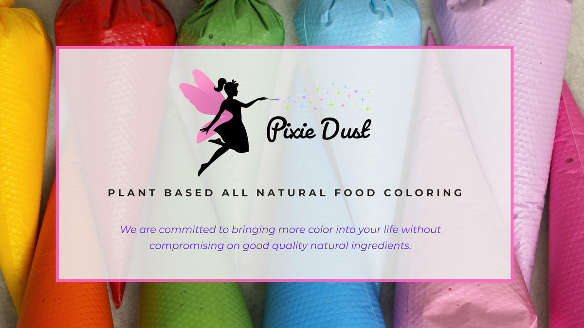 Pixie Dust pastel color set shown in jars for decorating.