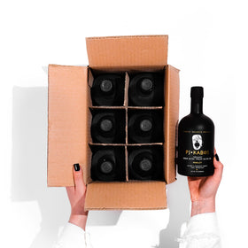 PJ KABOS family-reserve six-pack, ideal as a gift for olive oil lovers