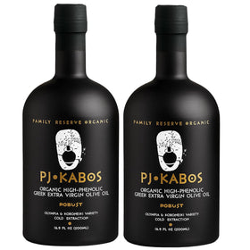 P.J. KABOS Fresh Harvest bottle for premium Greek EVOO dressings