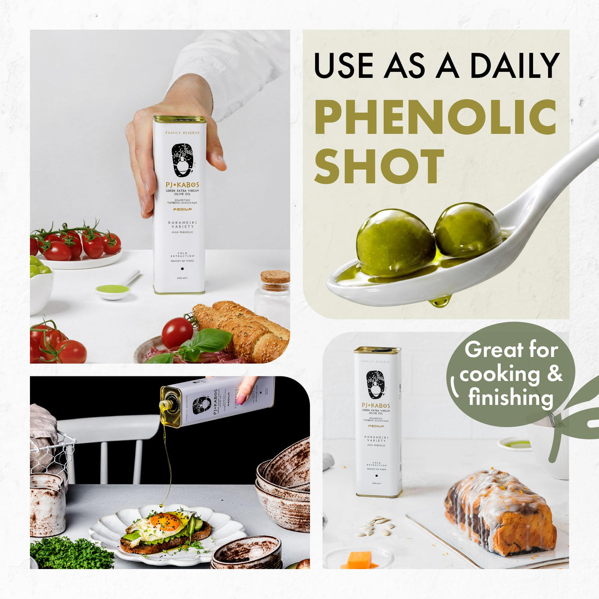 P.J. KABOS gift-ready olive oil tin for food lovers