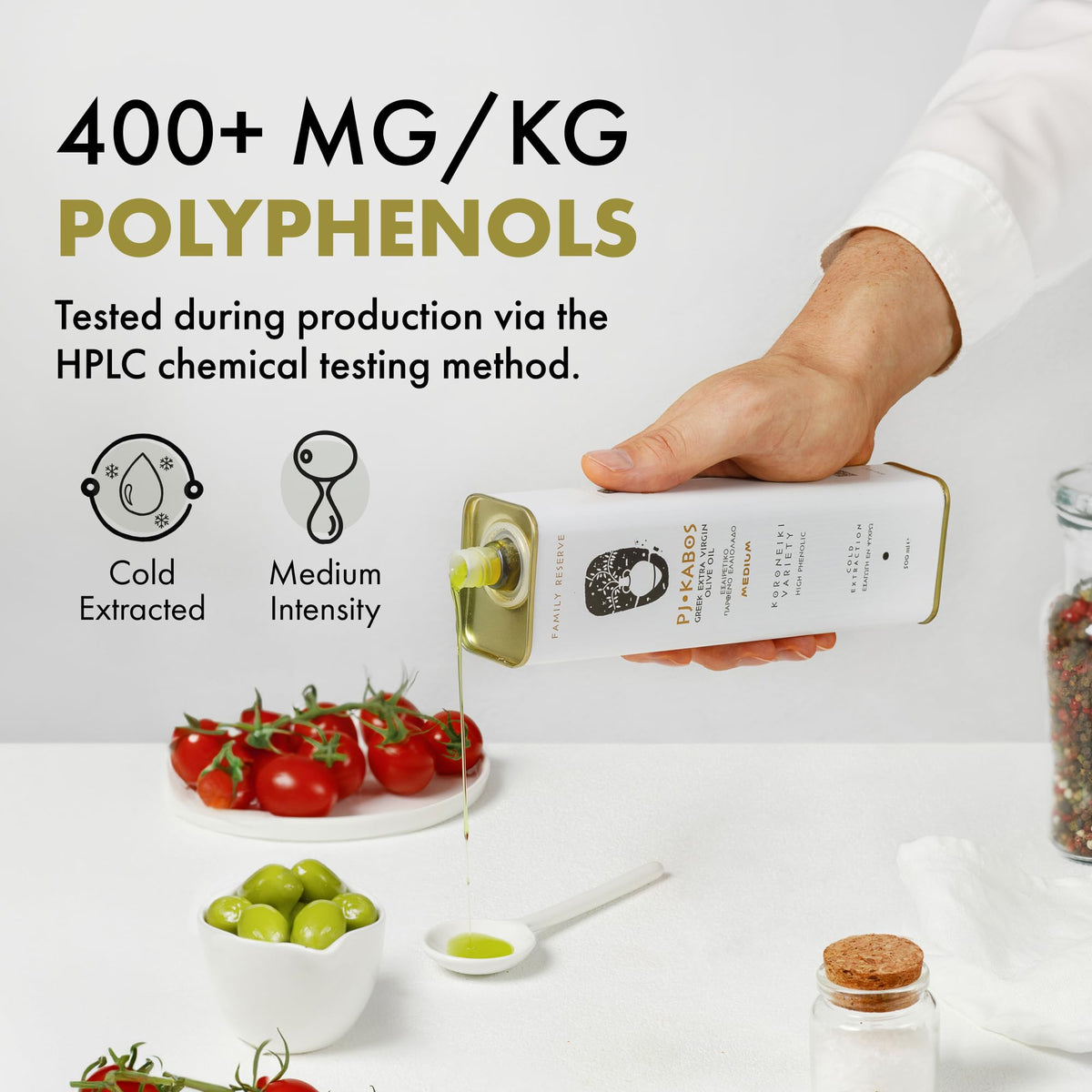 P.J. KABOS Koroneiki single-origin Greek olive oil