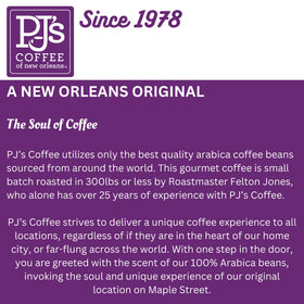 PJ's Coffee Wedding Cake pod close-up highlighting almond flavor and dessert-like aroma
