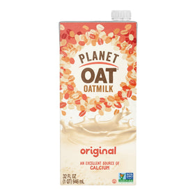 Planet Oat Original oatmilk bottle front view, lactose-free dairy-free formula