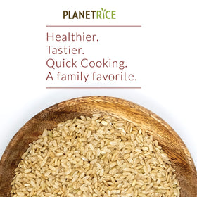Planet Rice sprouted rice cooking on the stove for quick meals.