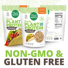 Plant Basics Crumbles add protein to tacos and burritos with rich seasonings.
