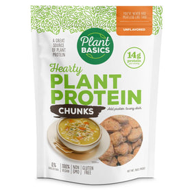 Plant Basics Hearty Plant Protein chunks unflavored ready to season for recipes