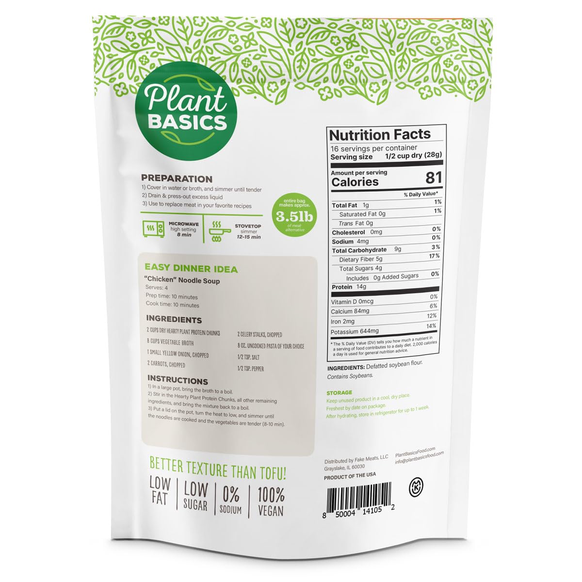 Plant Basics vegan meat substitute perfect for tacos and fajitas
