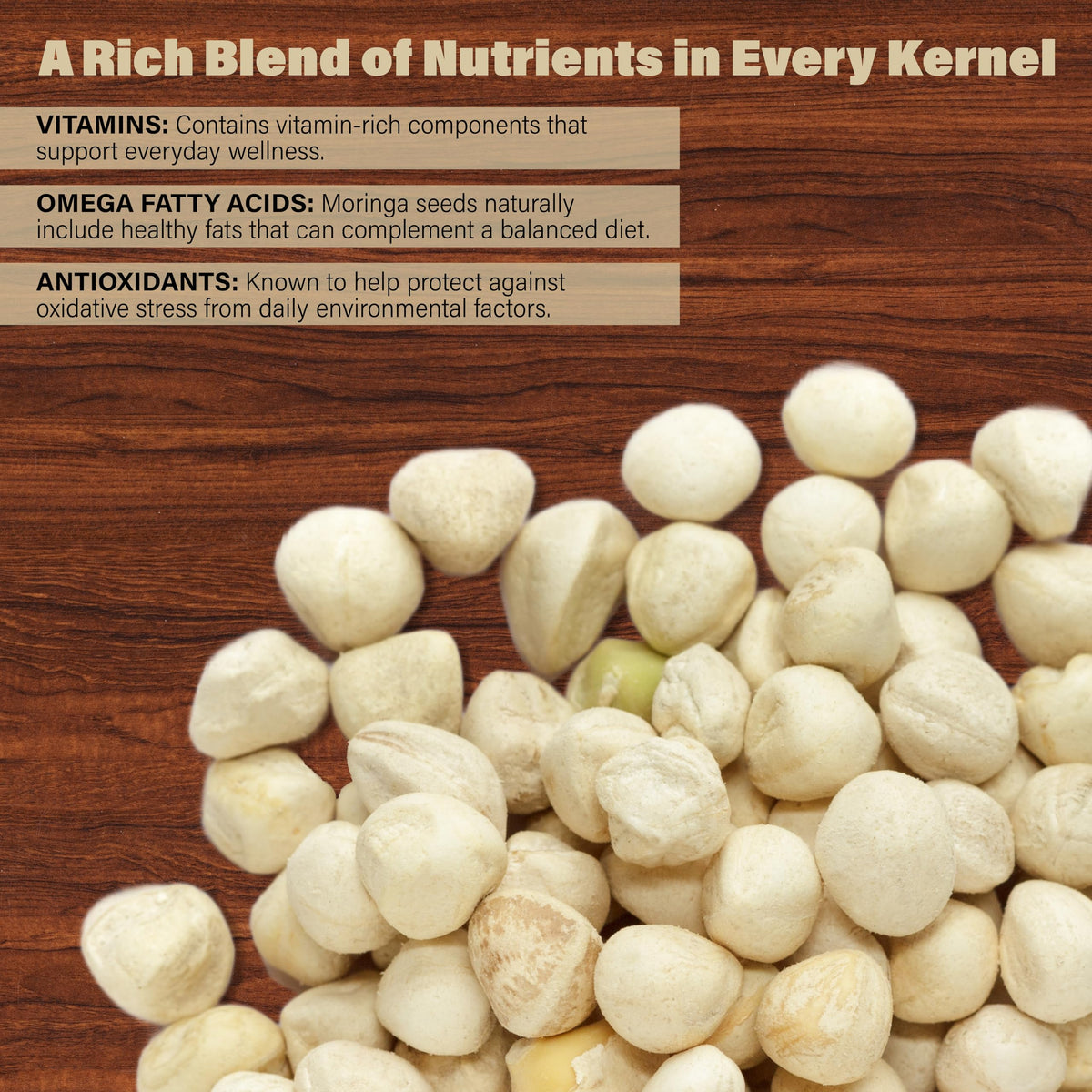 Plant Guru Moringa seeds kernel shelled 16 oz versatile for cooking, seasoning, or sprouting.