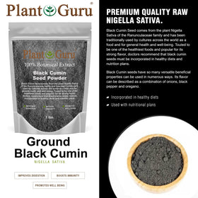 Plant Guru strong herbal aroma closeup showcases Kalonji flavor ideal for dressings and curries.