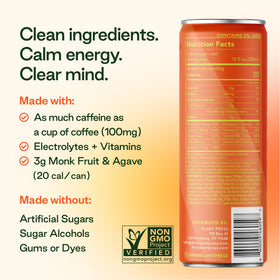 Chilled Plant Press Passionfruit Peach bottle ready to serve as a refreshing pick-me-up