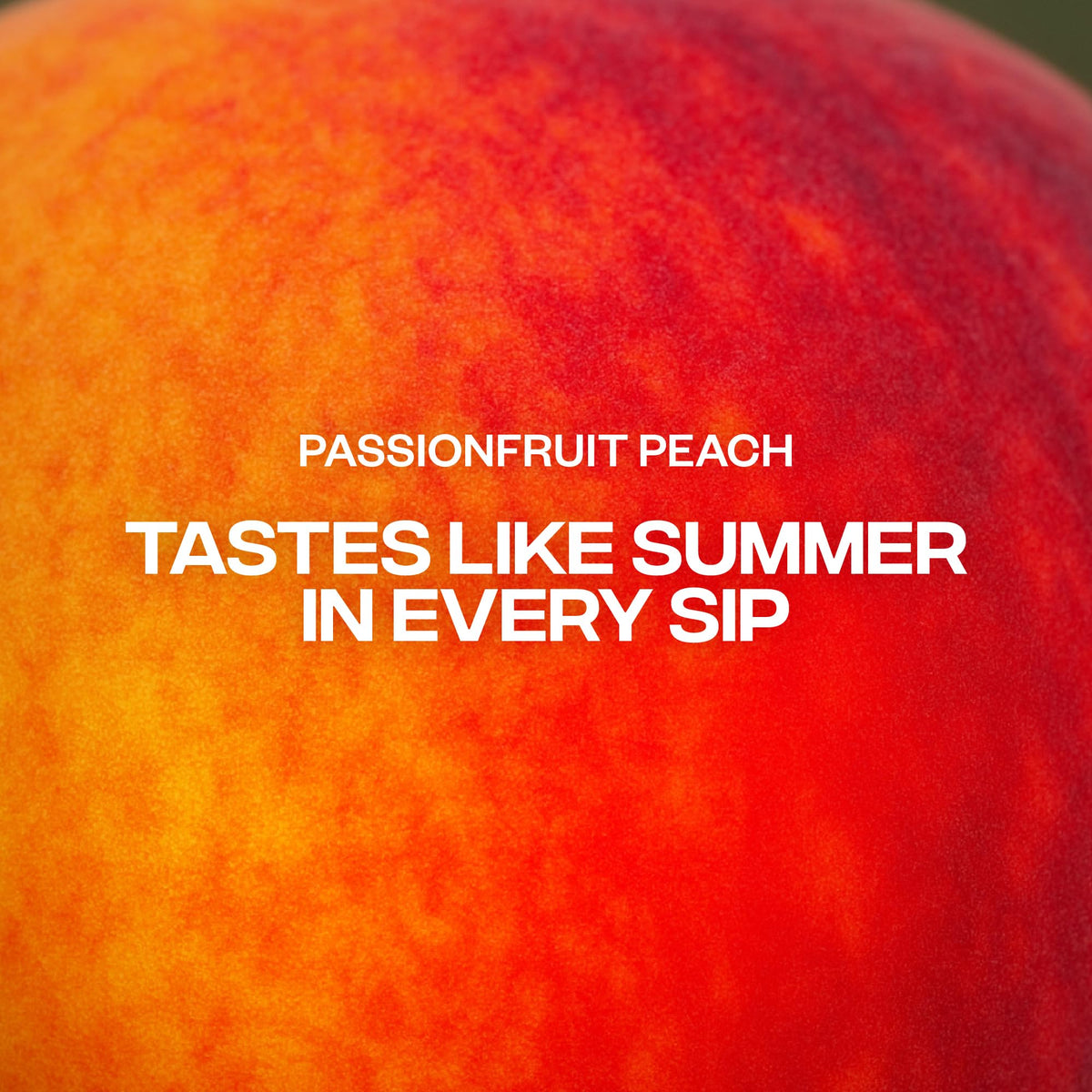 Close-up of Plant Press Passionfruit Peach bubbles for a lively flavor
