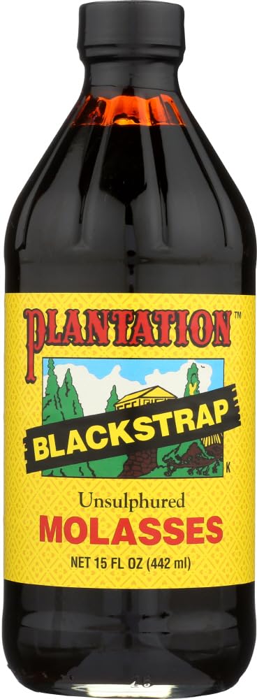 Plantation Molasses Blackstrap jar close-up, ideal for baking and rich flavor