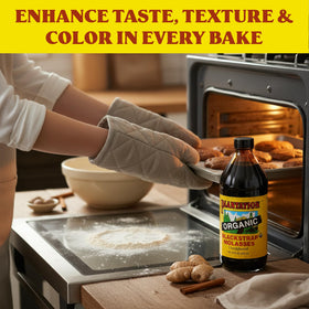 Plantation Organic Blackstrap Molasses glass jar close-up emphasizes premium quality