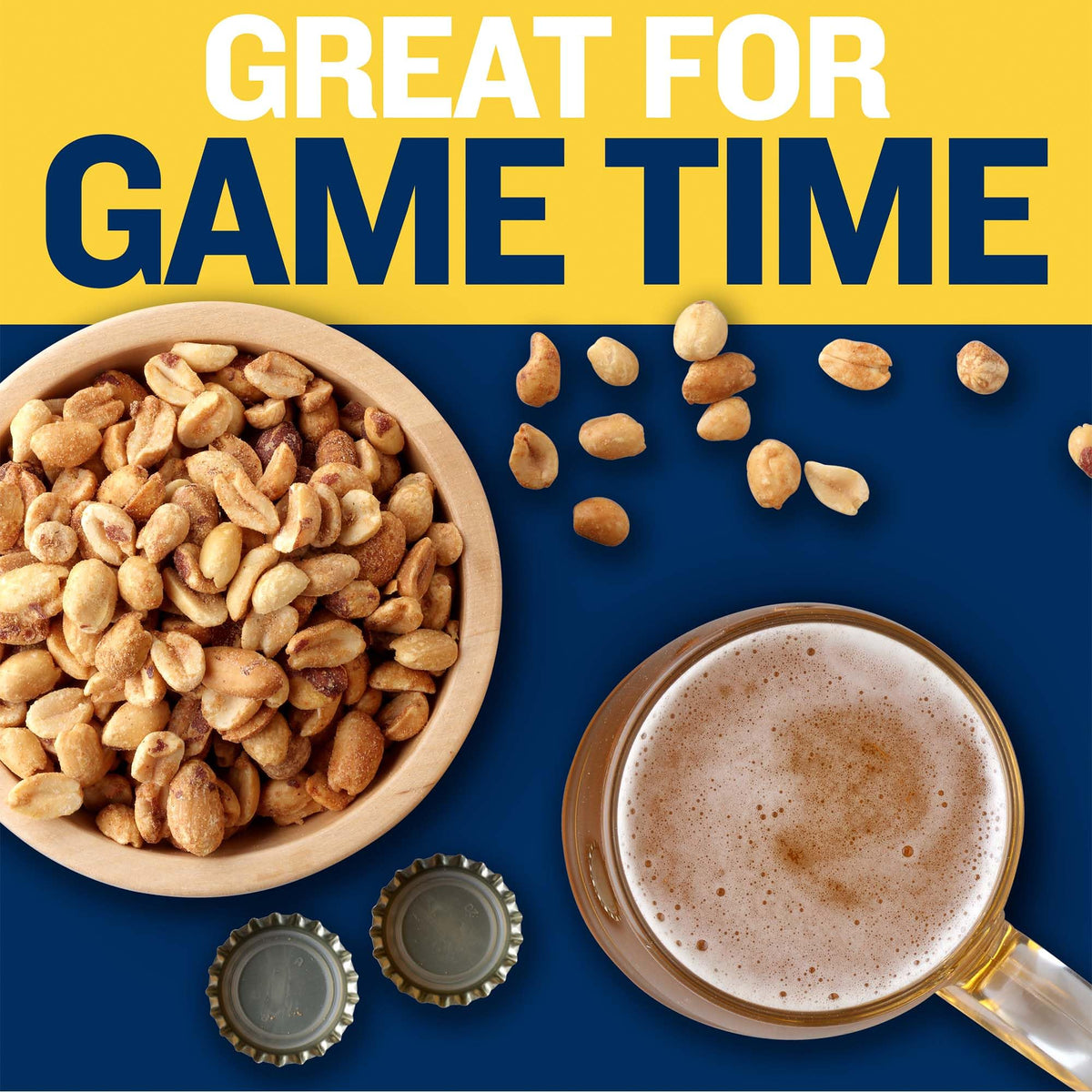 PLANTERS bulk peanuts six canisters pack preserves flavor between uses.