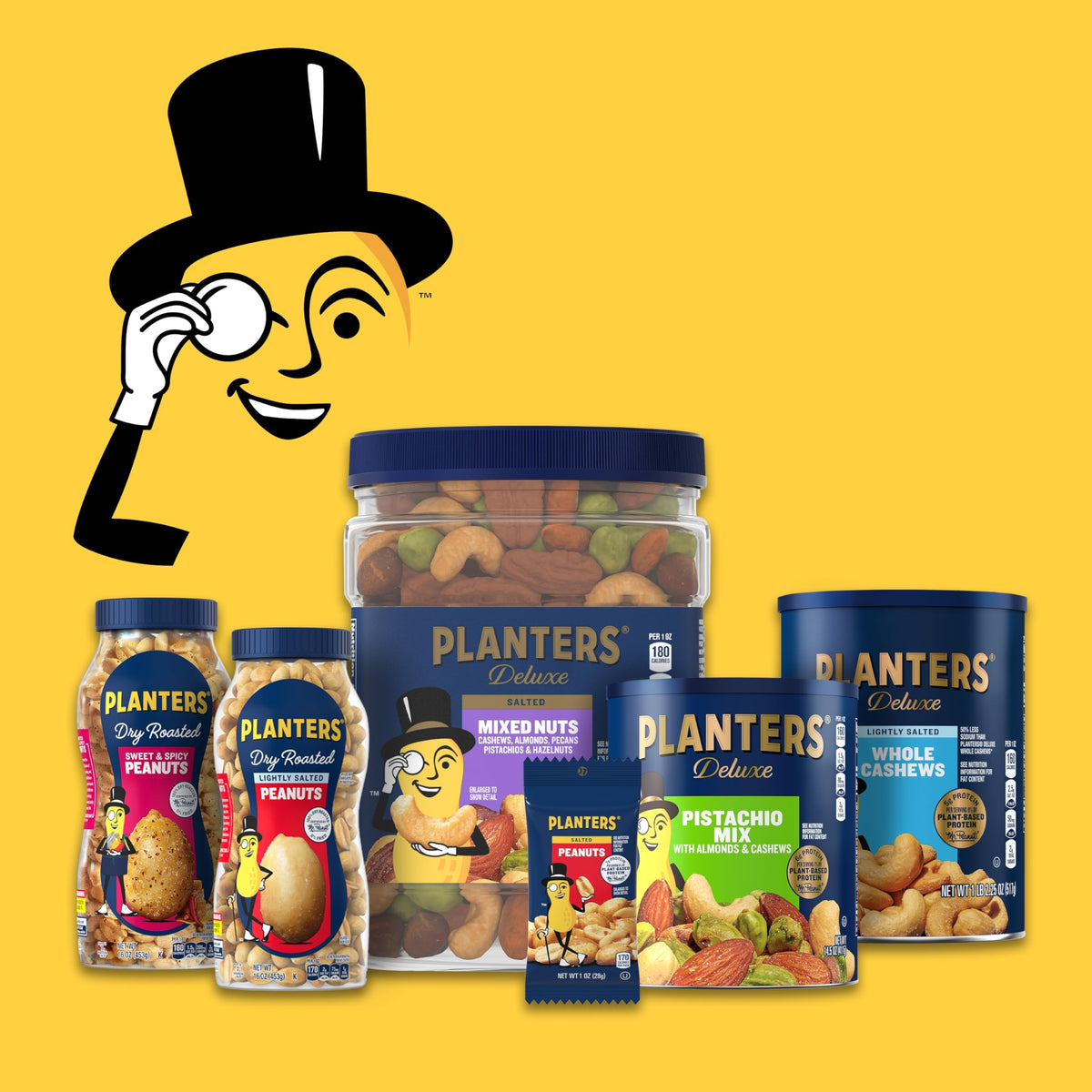 PLANTERS 15-pack label highlights value and portions.