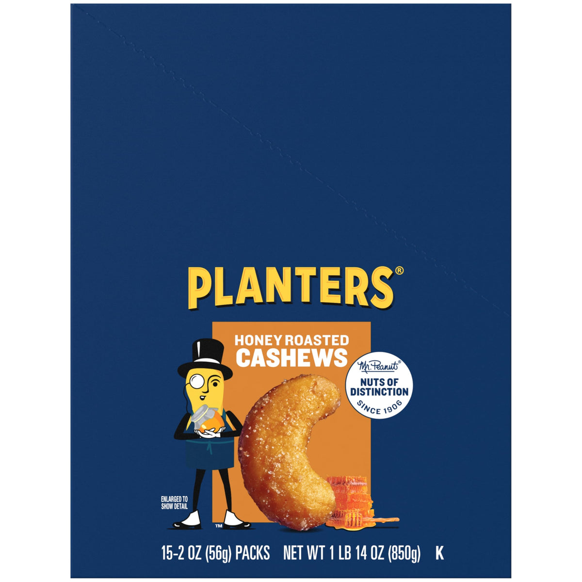 PLANTERS Honey Roasted Cashews in a lunchbox for travel.
