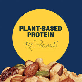 PLANTERS Deluxe Pistachio Mix airtight canister preserves freshness