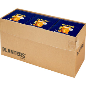 Planters Honey Roasted Cashews eighteen-pack box on a pantry shelf.