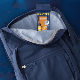 Planters Honey Roasted Cashews single-serving pack in hand, on-the-go energy.
