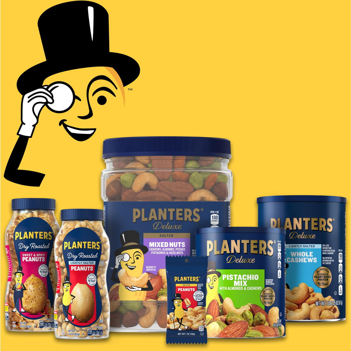 Planters Honey Roasted Cashews USA-made label visible, quality assurance.