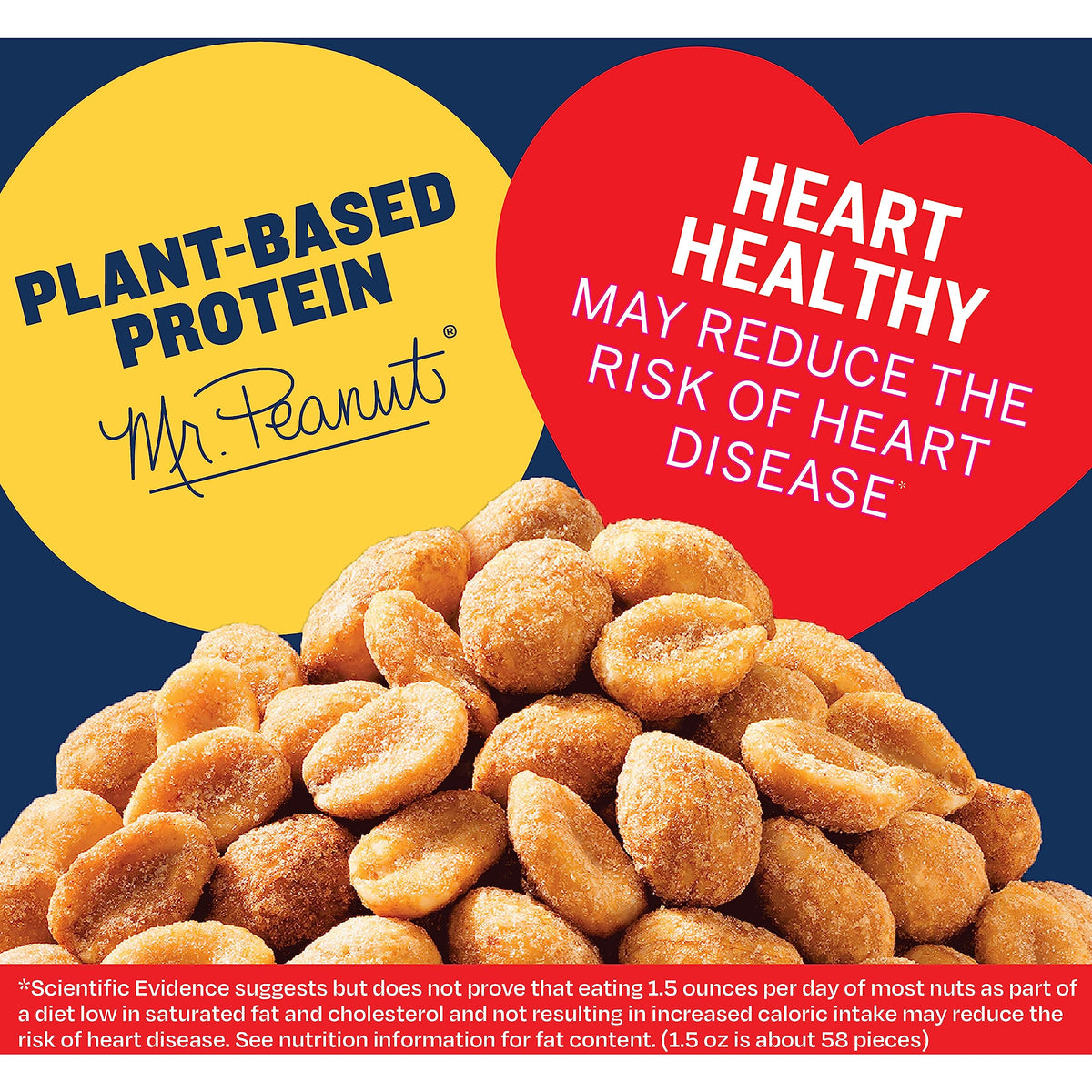 PLANTERS Honey Roasted Peanuts in a bowl—shareable crunch for gatherings.