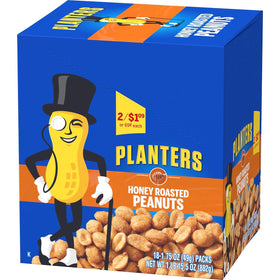 Closeup of glossy honey glaze on roasted peanuts
