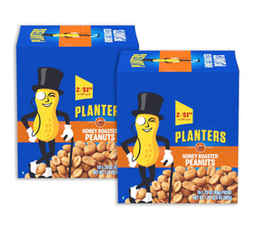 Planters Honey Roasted Peanuts front label, popular pantry snack
