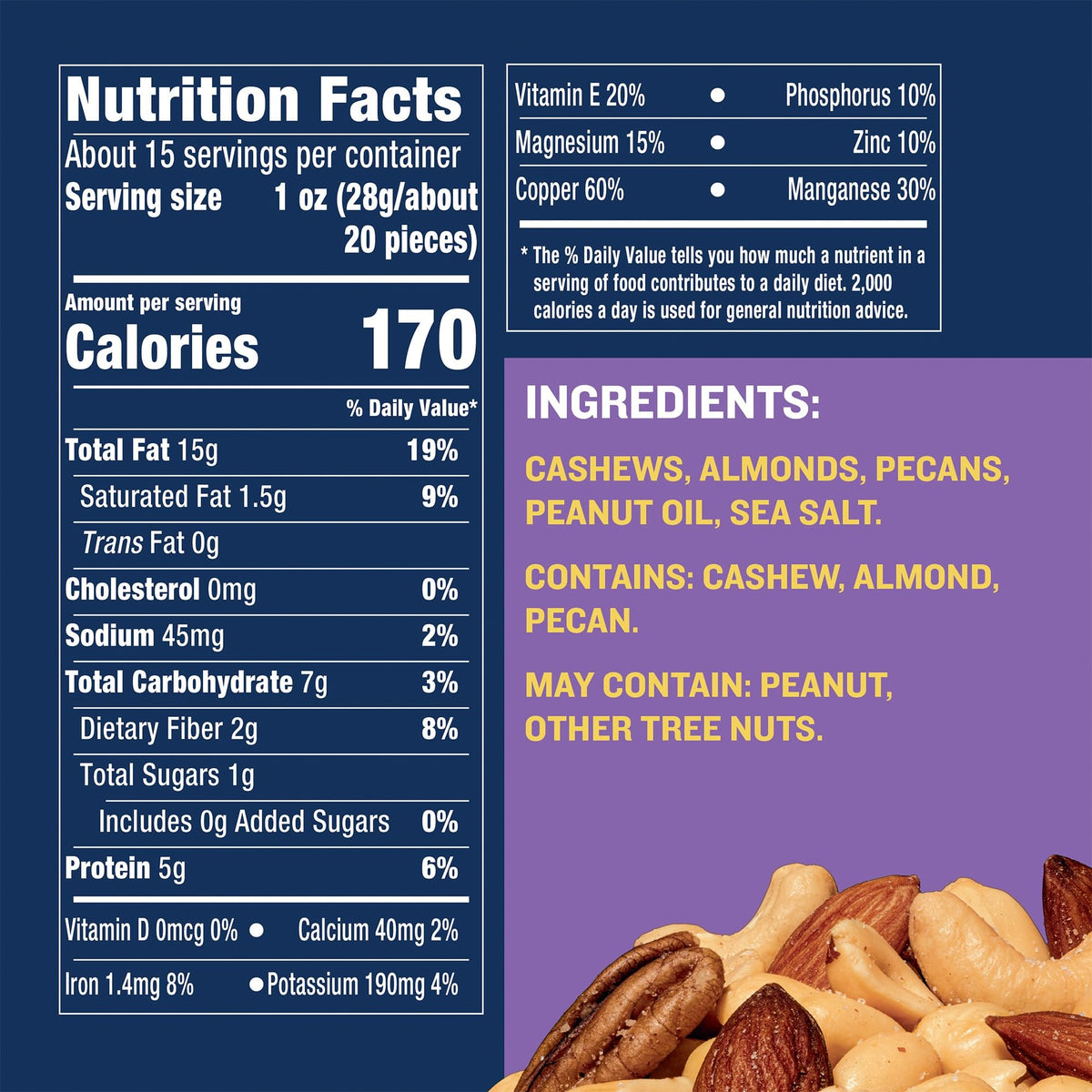 Planters nuts set up for party with inviting snack display