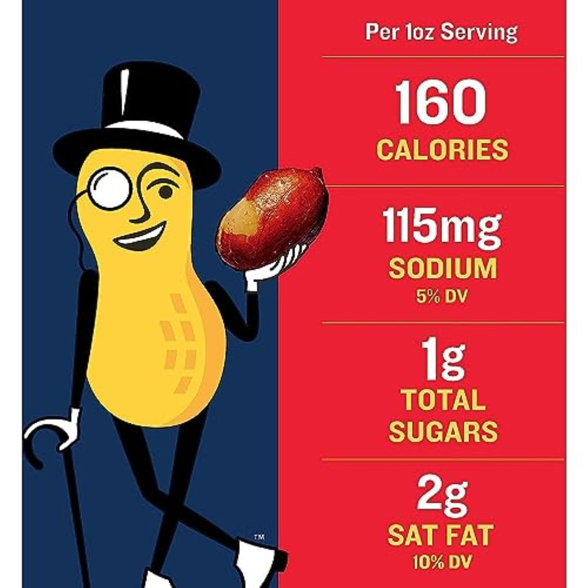 Planters Redskins Spanish peanuts close-up crunch emphasizes crisp texture and savoriness.