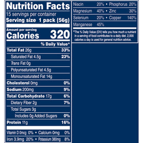 Planters salted cashews 2 oz pack, convenient for travel and work