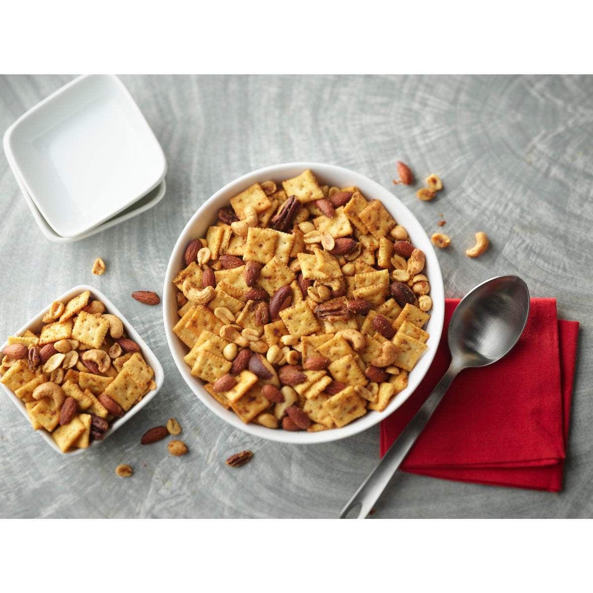 PLANTERS Salted Mixed Nuts party snack ready with drinks