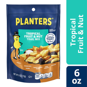 Planters trail mix close-up of mixed nuts, inviting crunchy texture and savory-sweet flavors