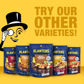 Planters resealable pouch emphasizes freshness and spill prevention for portable office or travel snacking